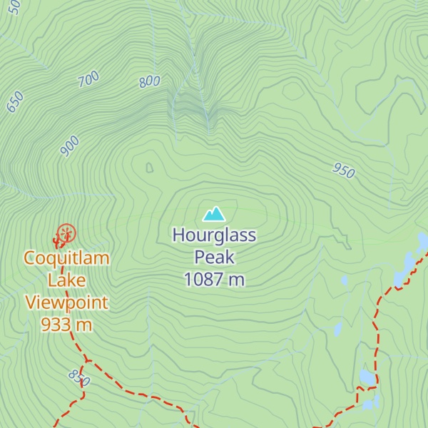 Map of Hourglass Peak