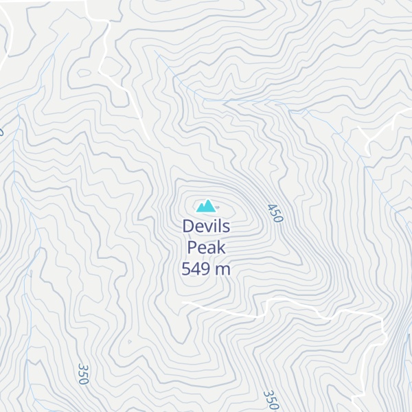Map of Devils Peak