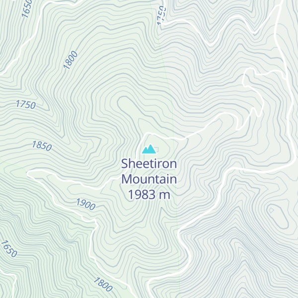 Map of Sheetiron Mountain