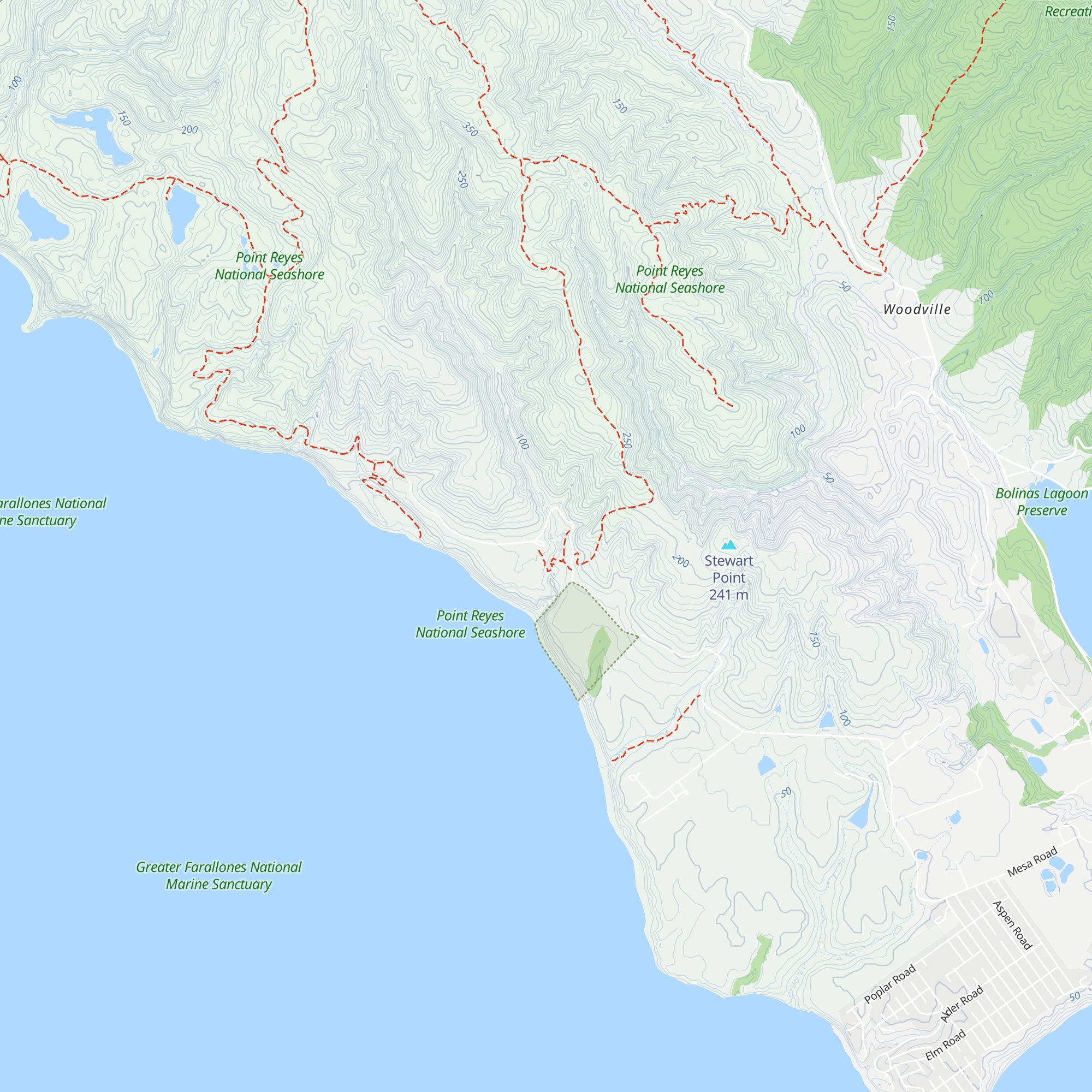 Point Reyes Bird Observatory map