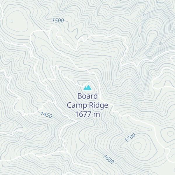 Map of Board Camp Ridge