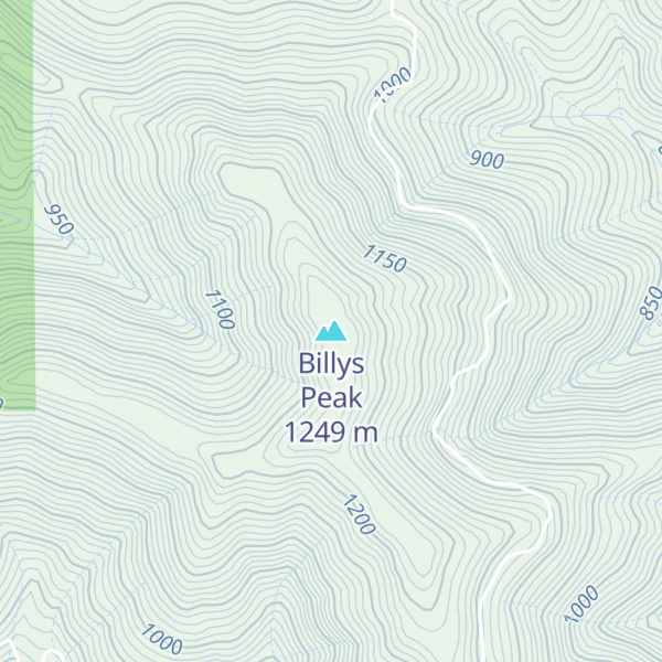 Map of Billys Peak