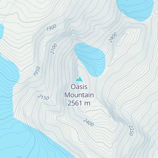 Map of Oasis Mountain