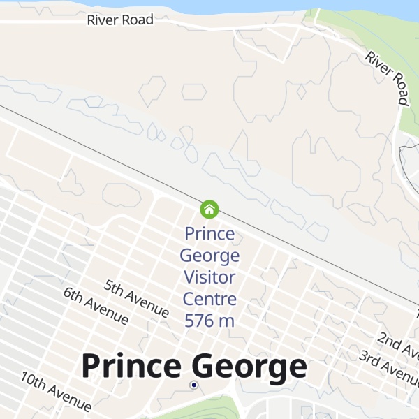 Map of Prince George Visitor Centre