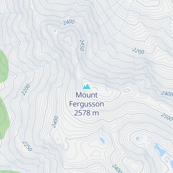 Map of Mount Fergusson