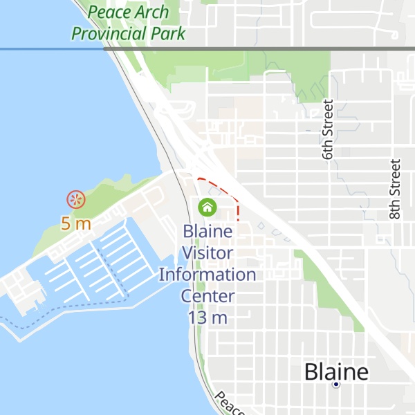 Map of Blaine Visitor Information Center