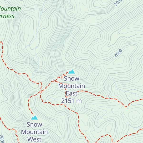 Map of Snow Mountain East