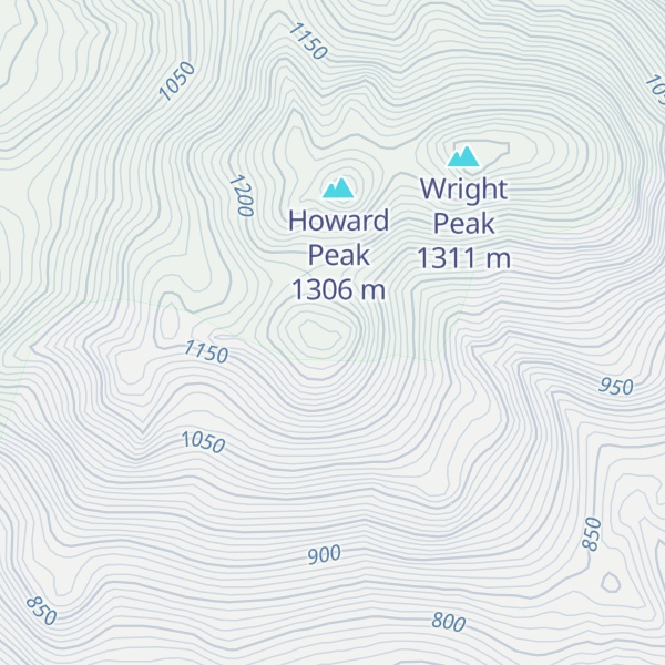Map of South Peak