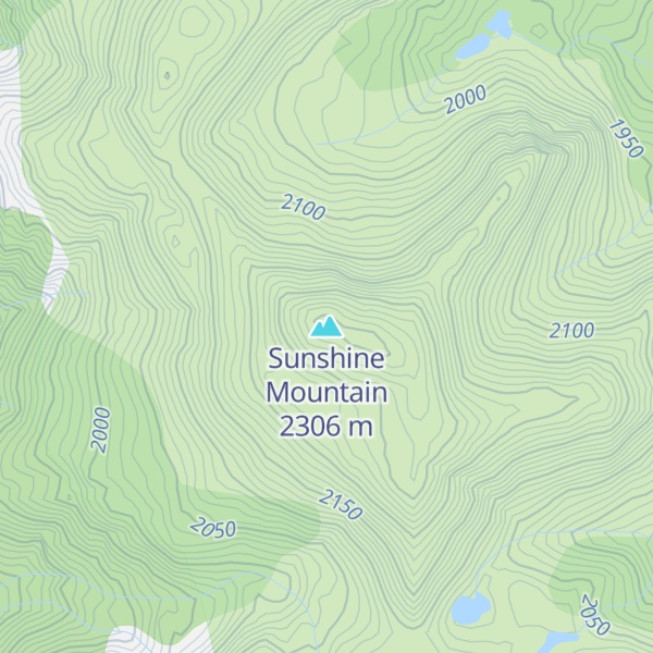 Map of Sunshine Mountain