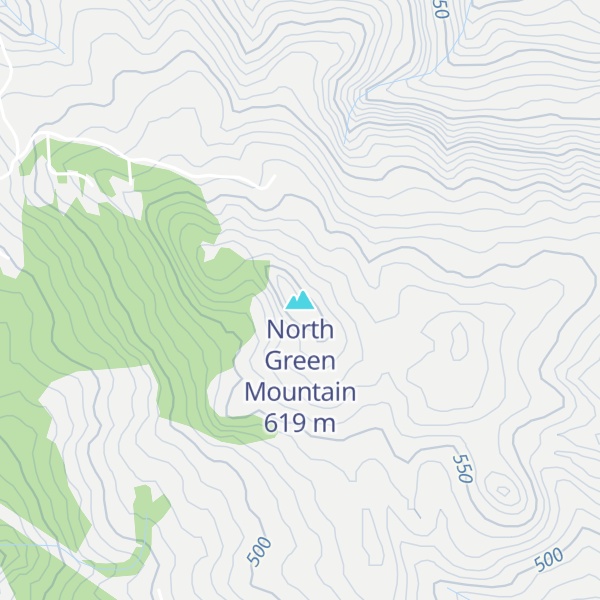 Map of North Green Mountain