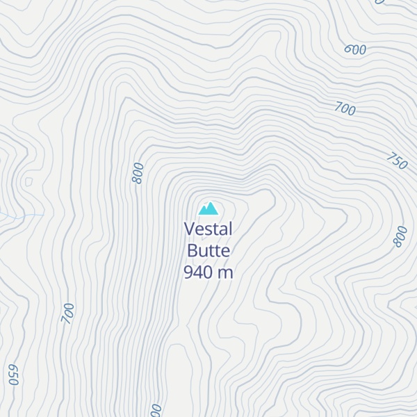 Map of Vestal Butte
