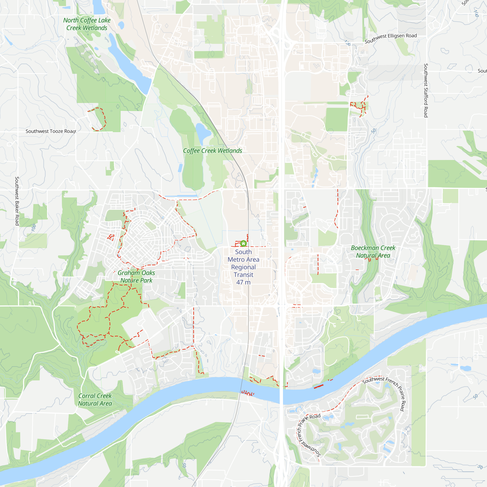 South Metro Area Regional Transit map