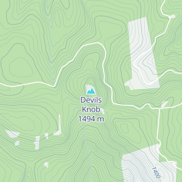 Map of Devils Knob