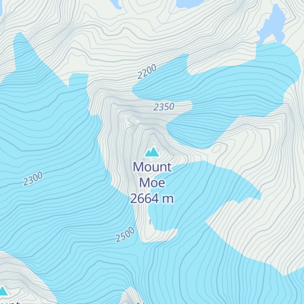 Map of Mount Moe