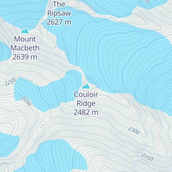 Map of Couloir Ridge