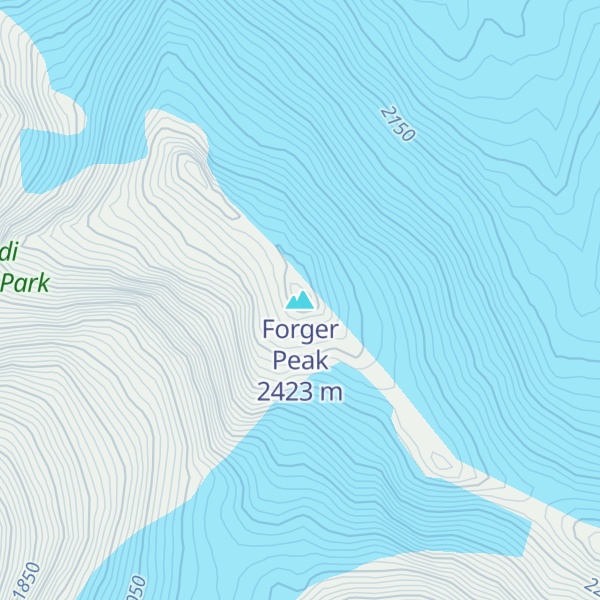 Map of Forger Peak