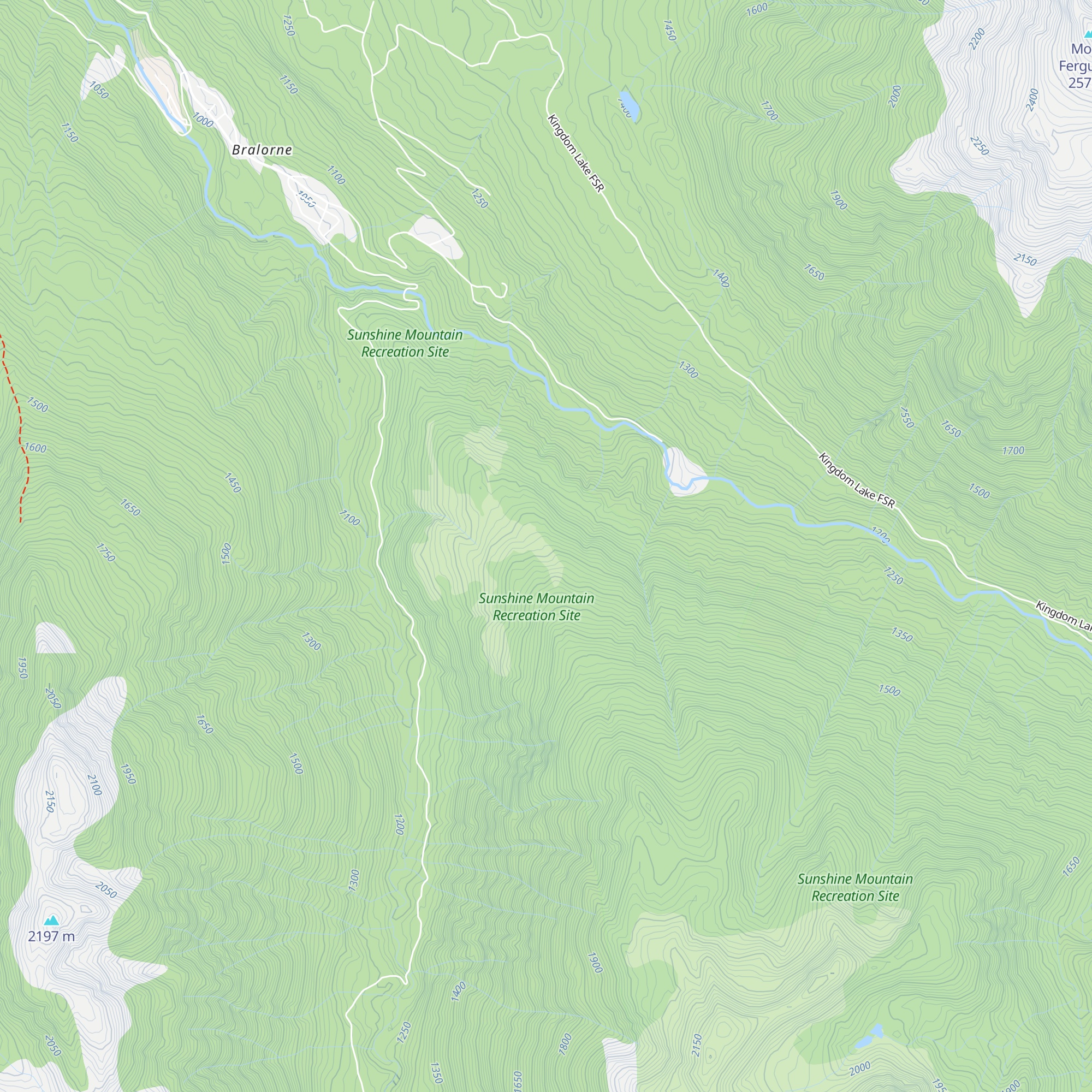 Sunshine Mountain Cabin map