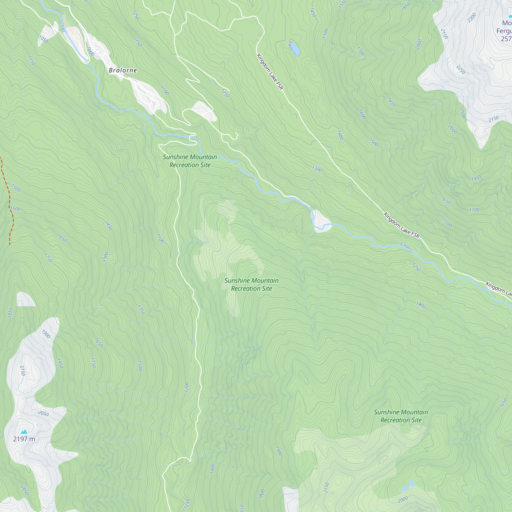 Sunshine Mountain Cabin map