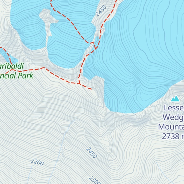 Map of Wedge Mountain