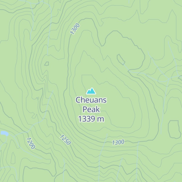 Map of Cheuans Peak