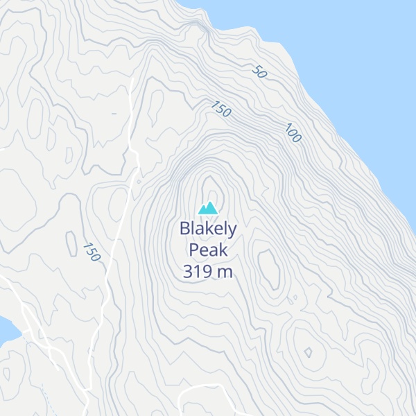 Map of Blakely Peak