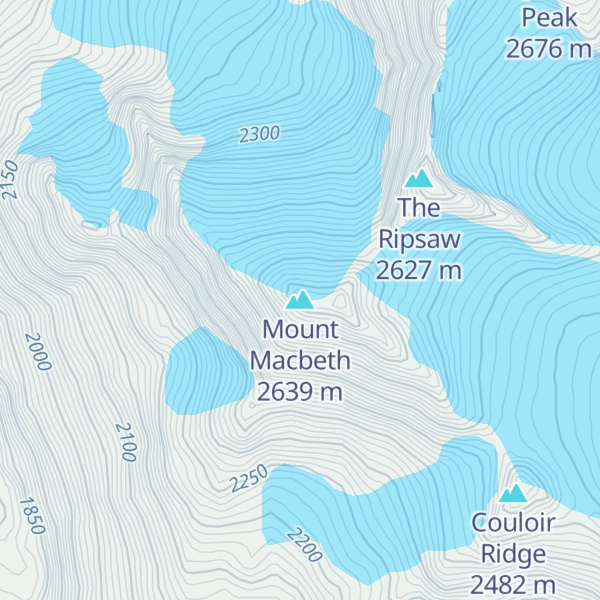 Map of Mount Macbeth