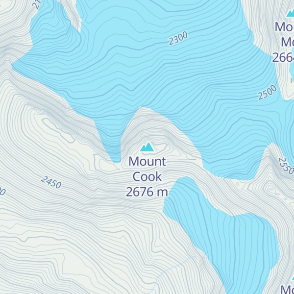 Map of Mount Cook
