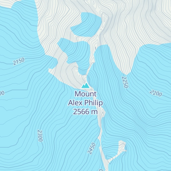 Map of Mount Alex Philip