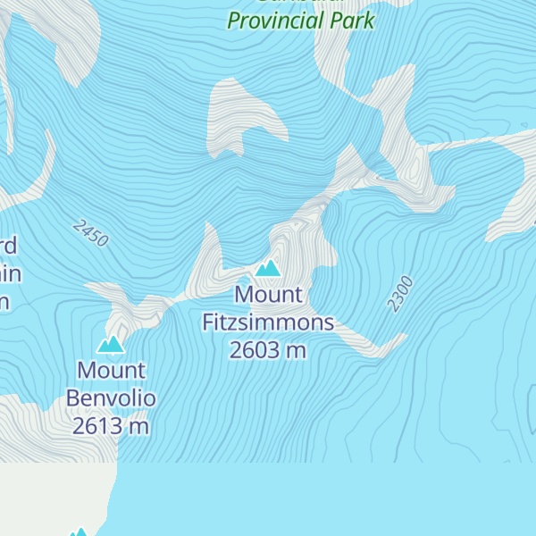 Map of Mount Fitzsimmons