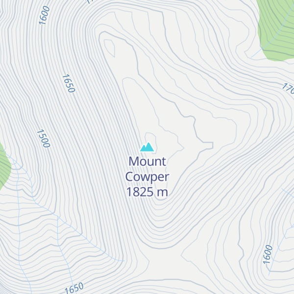 Map of Mount Cowper