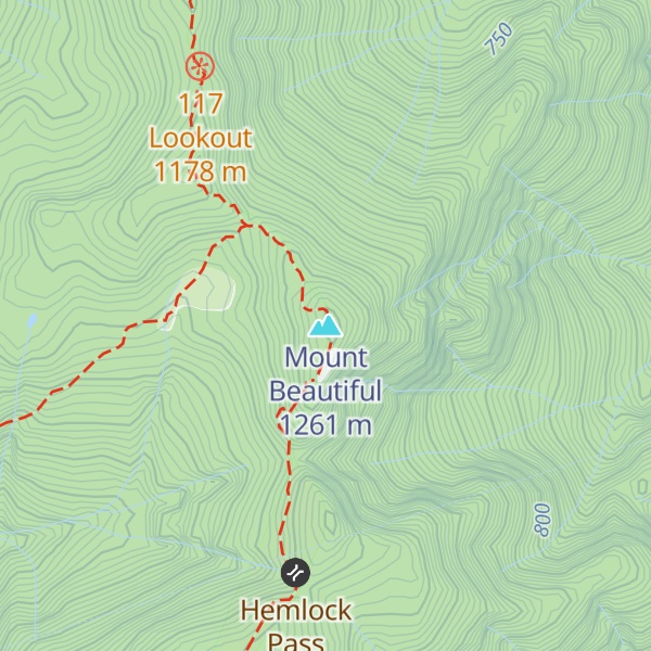 Map of Mount Beautiful