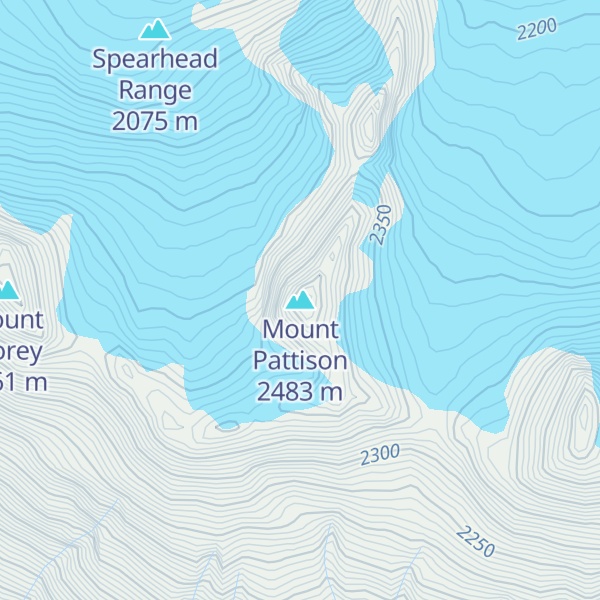 Map of Mount Pattison