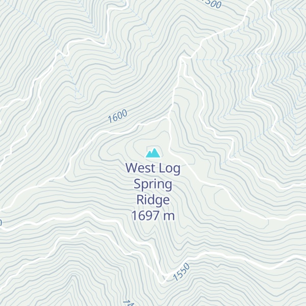 Map of West Log Spring Ridge