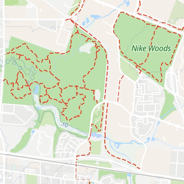Map of Tualatin Hills Nature Park Interpretive Center