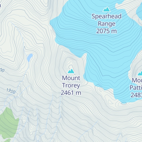 Map of Mount Trorey