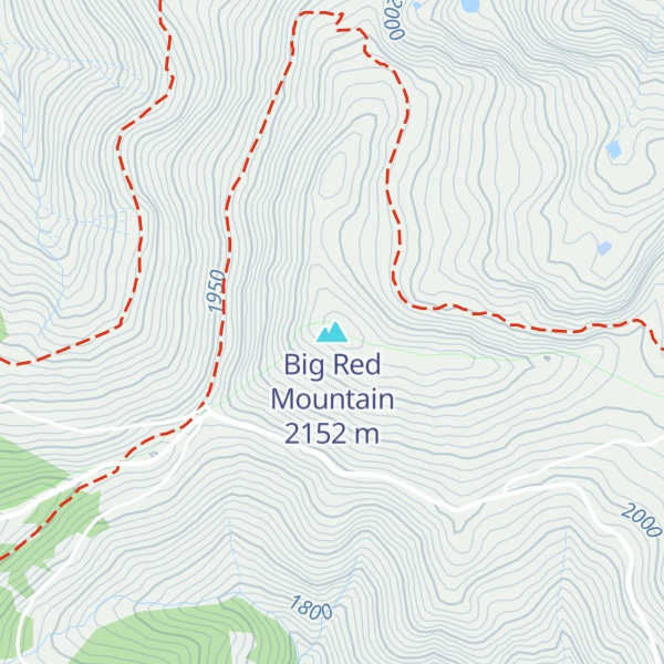 Map of Big Red Mountain