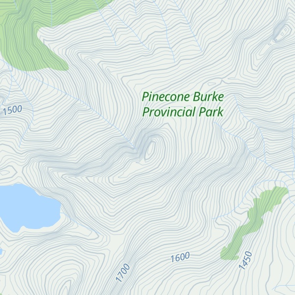 Map of Pinecone Peak