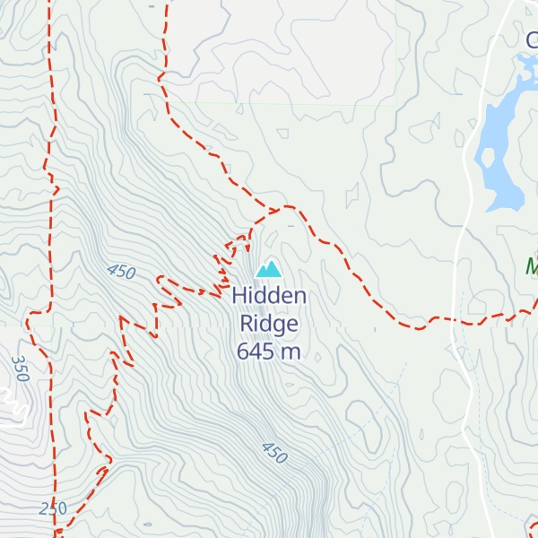 Map of Hidden Ridge