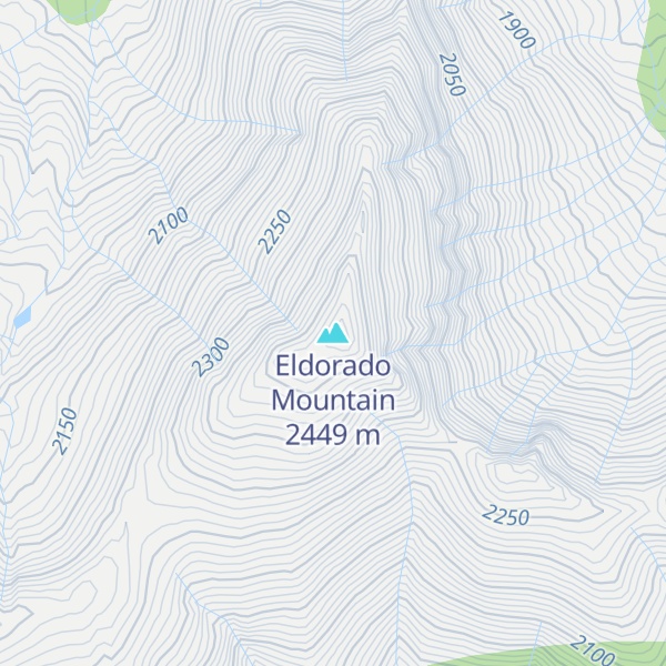 Map of Eldorado Mountain