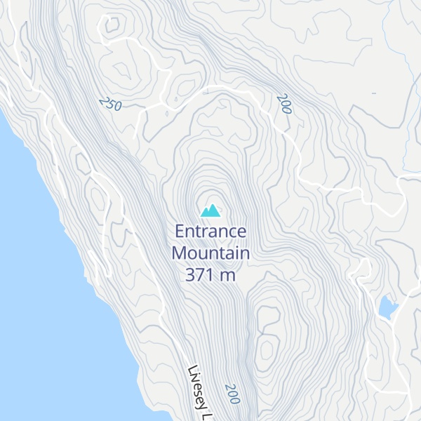 Map of Entrance Mountain