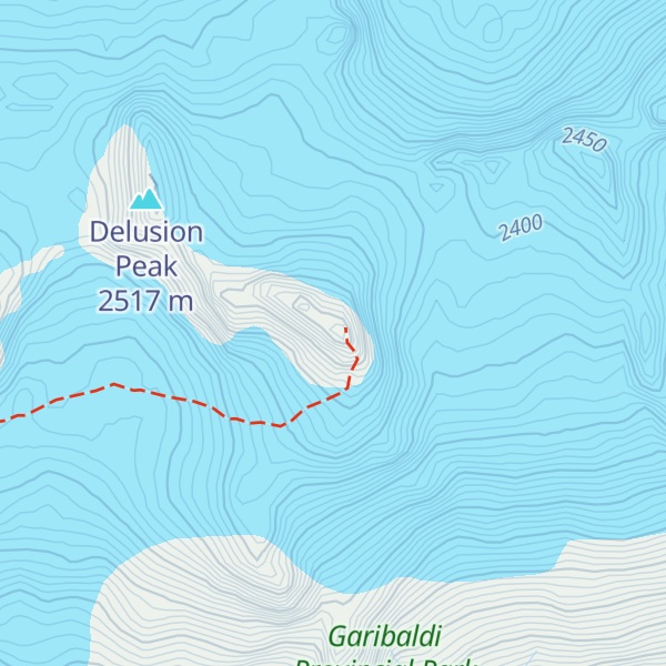 Map of Mamquam Mountain