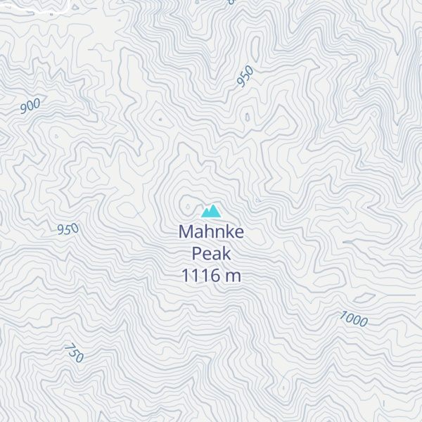 Map of Mahnke Peak