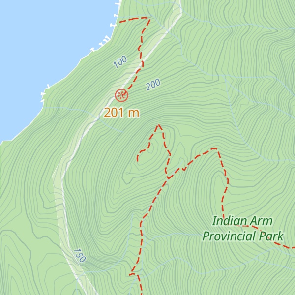 Map of Little Horn Mountain
