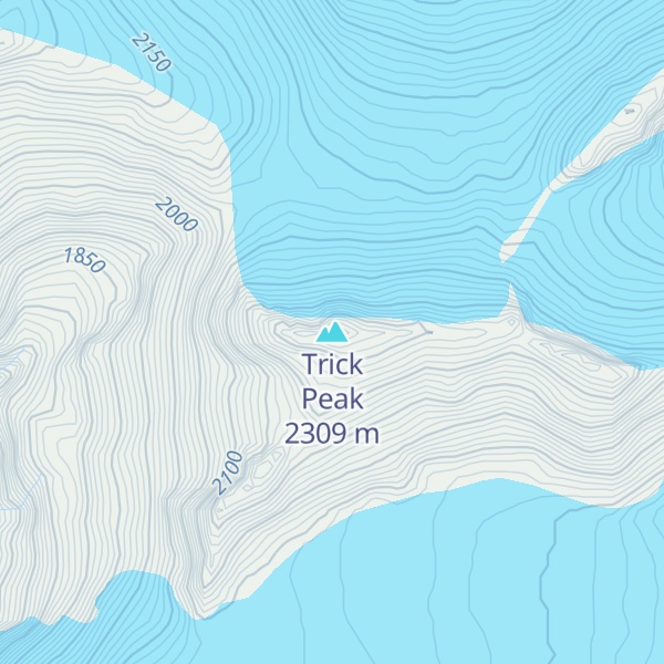 Map of Trick Peak