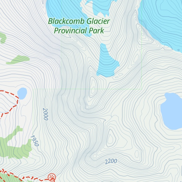Map of Blackcomb Peak