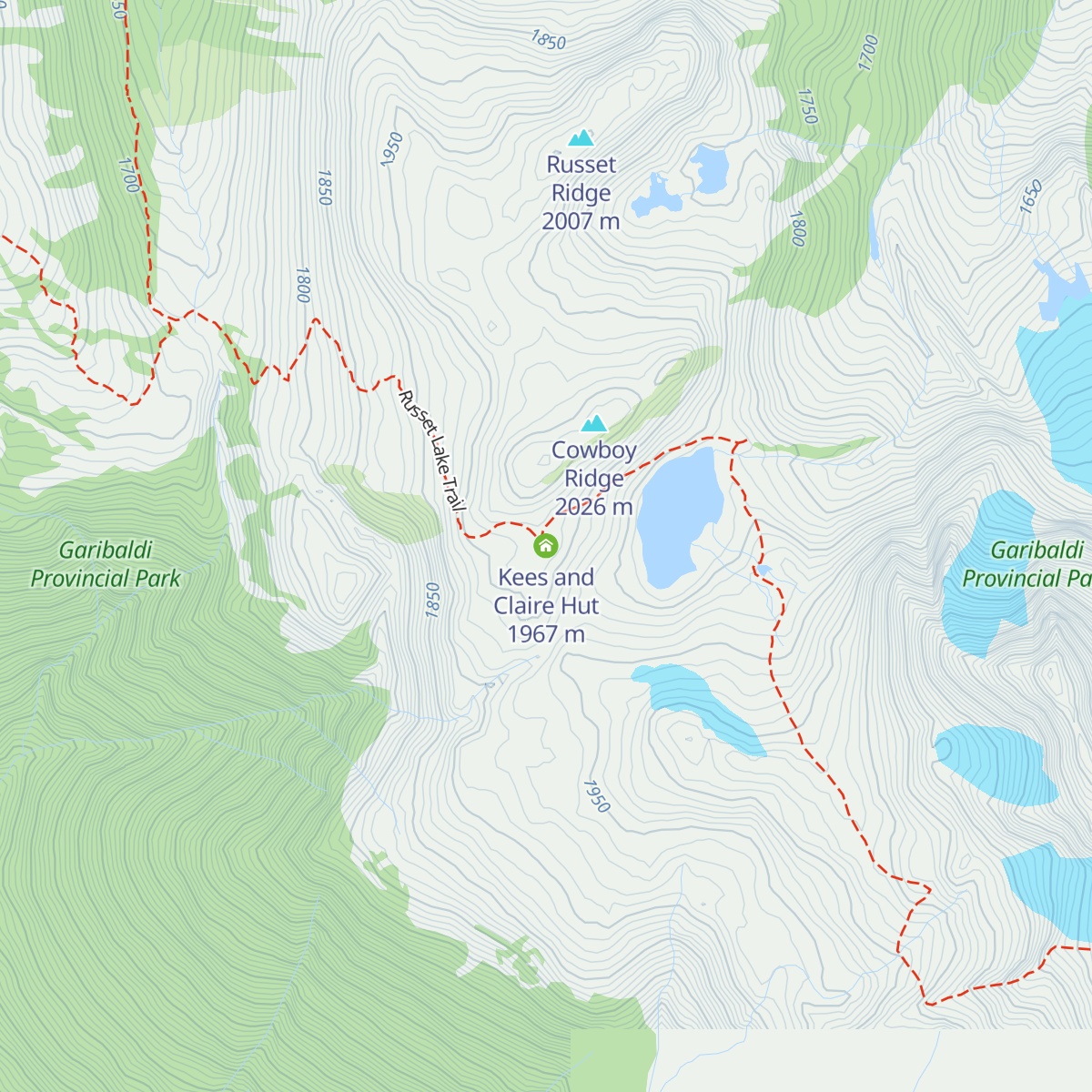 Kees and Claire Hut map