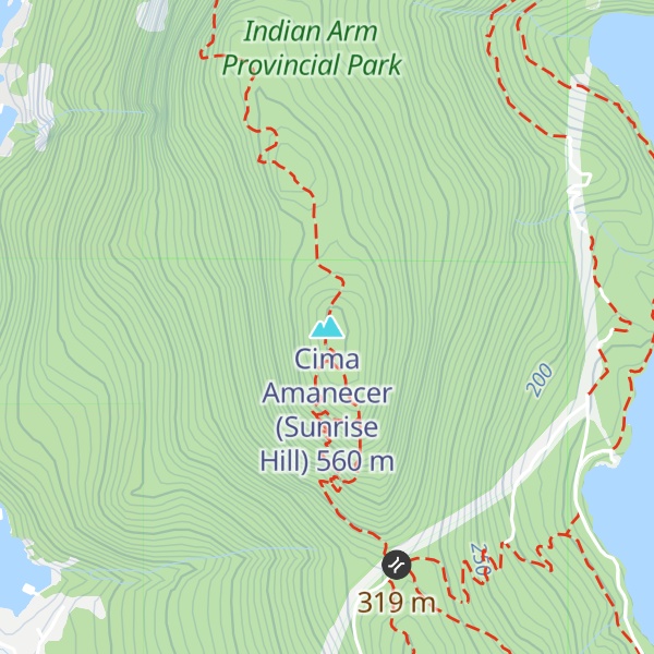 Map of Cima Amanecer (Sunrise Hill)