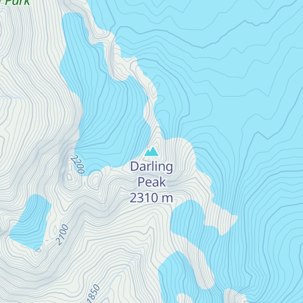 Map of Darling Peak