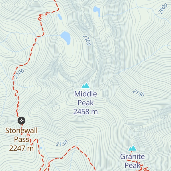 Map of Middle Peak