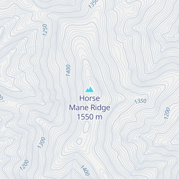 Map of Horse Mane Ridge